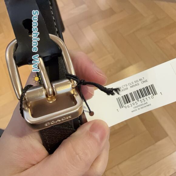NWT Coach Classic Buckle Cut To Size Reversible Belt, 18 Mm CX058 Walnut/Black main image 6